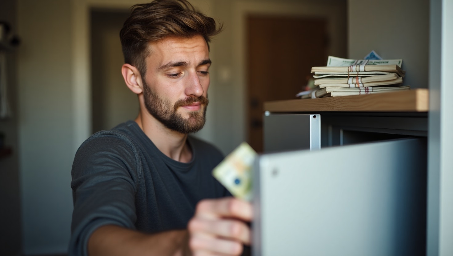 Jonge man met ontspannen blik